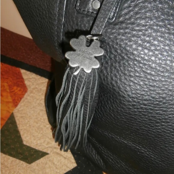 LUCKY BRAND Group Hayes Tote! BUTTERY SOFT PEBBLED LEATHER LARGE TRAVEL~BLACK - Picture 10 of 11